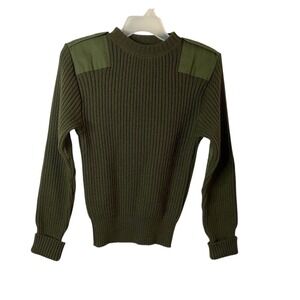 DSCP Wolly Bully Service Sweater Men's Size 38 Small Army Green Olive Wool